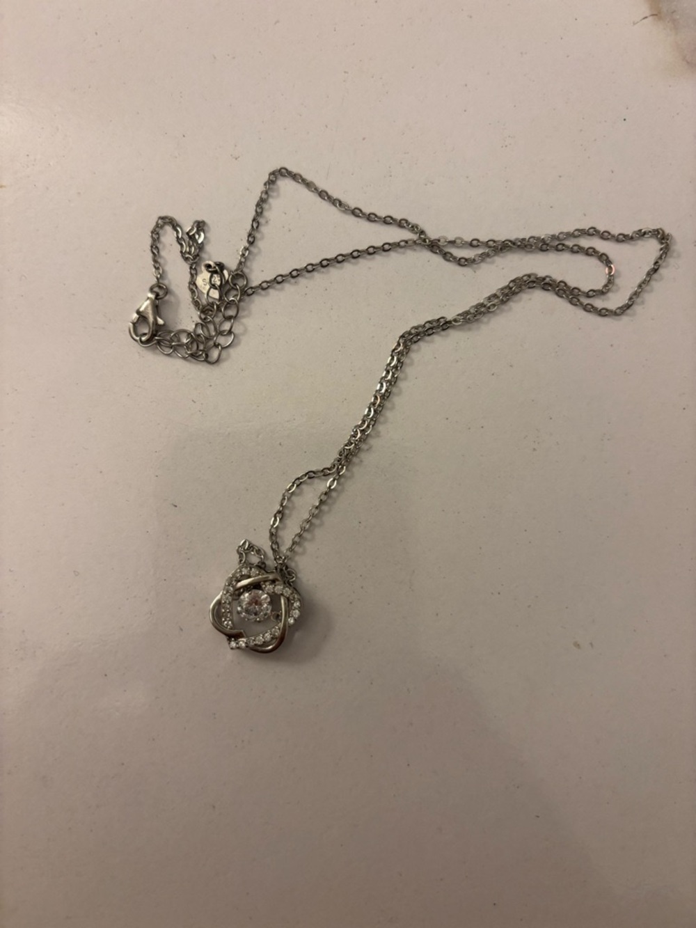 Elegant Silver Crystal Pendant Necklace - Women's Jewelry